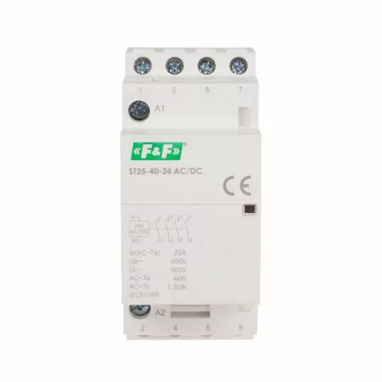 Stycznik modułowy 24V 4xZ 25A DC ST25-40-24V-ACDC F&F
