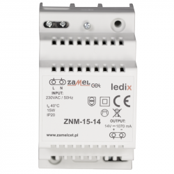 Zasilacz DIN LED 14V DC 15W...