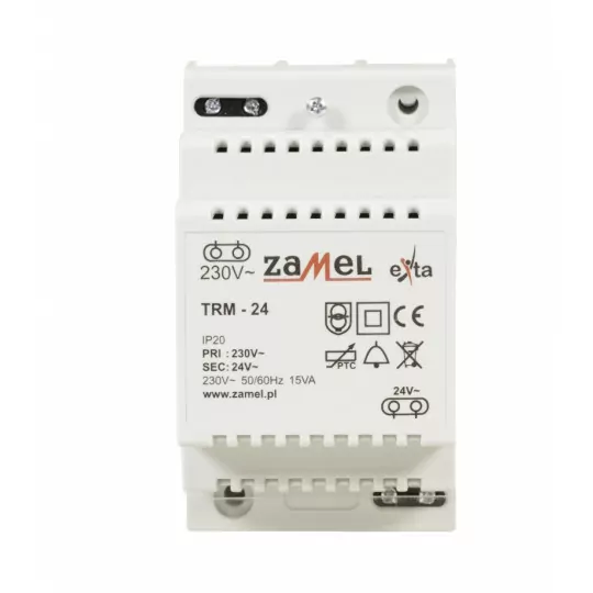 Transformator 230/24V AC 15VA TRM-24 Exta ZAMEL