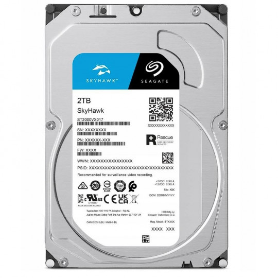 Dysk HDD 3,5" 2TB SkyHawk ST2000VX015 64MB SEAGATE