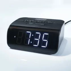 Radiobudzik czarny TS490...