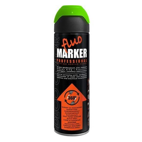 Marker Spray fluo zielony 500ml geodezyjny 006889 DECO COLOR