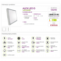 ALEX LED plafond lamp 12W 4000K alu.silver/white
