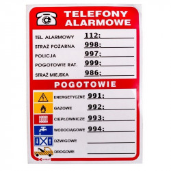 Tabliczka ostrzegawcza...