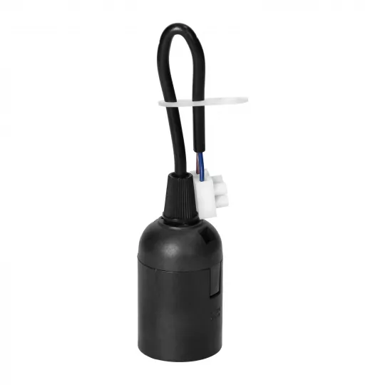 Oprawka E27 czarna z przewodem E27-P 250V VIRONE Oprawka E27 czarna z przewodem E27-P 250V VIRONE