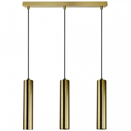 Lampa wisząca NAPOLI-3L tuba 3 x GU10 złota 318718 GOLDLUX