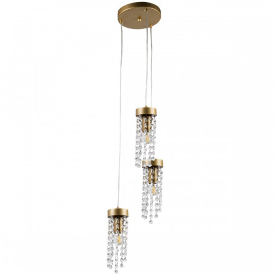 Lampa wisząca GEA gold crystal 3xE27 316295 IL MIO POLUX