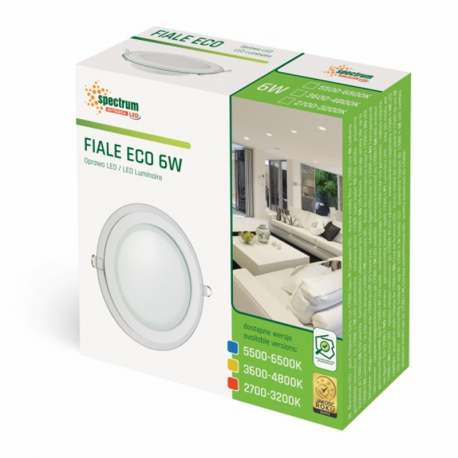 Oprawa LED FIALE ECO ROUND 6W 230V CW SPECTRUM