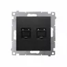 Simon54 Gniazdo kom. RJ45 podw. D62.01/49 czarny