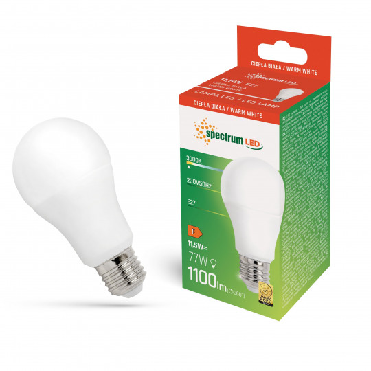 Żarówka LED GLS 11,5W E-27 barwa ciepła WOJ+13910_220ST SPECTRUM