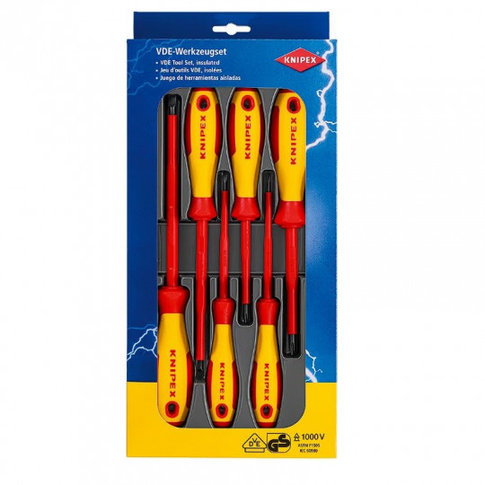 Zestaw wkrętaków izolowanych 6 sztuk 002012V01 KNIPEX