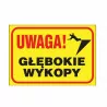 Tabliczka ostrzegawcza Uwaga! Głębokie wykopy TAB-639 ANRO
