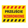 Tabliczka ostrzegawcza PRZEJŚCIE WZBRONIONE TAB-653 ANRO