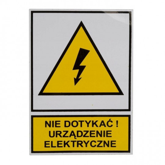 Tabliczka znak ostrzegawczy TZO 148x210P E04TZ Nie Dotykać Urządzenie Elektryczne ERGOM