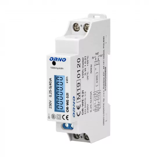 1-phase electricity meter 40A OR-WE-521 Orno
