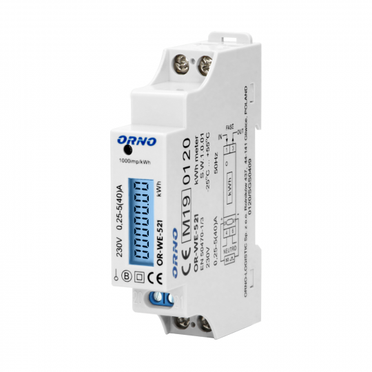 Licznik energii elektrycznej 1-fazowy 40A OR-WE-521 ORNO