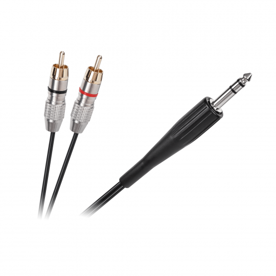 Kabel JACK 6.3 stereo - 2 RCA 3m KPO3867-3