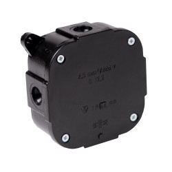 Puszka czarna pusta IP44 PP...