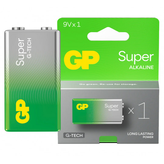 Bateria GP Super Alkaline 9V 6LF22 1 sztuka 1604A-5UE GP