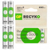 GP ReCyko+ AAA 650mAh rechargeable batteries pack of 4 pieces GP