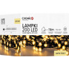 Lampki oświetlenie choinkowe CHERRY BALL 200LED ciepła barwa 16m zewnętrzne LED9966 CHOMIK