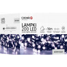 Lampki oświetlenie choinkowe CHERRY BALL 200LED zimna barwa 16m zewnętrzne LED9973 CHOMIK