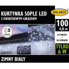 Lampki kurtyna sople 100 LED + dodatkowe gniazdo zimna barwa 4,8m zewnętrzne 13-552 BULINEX