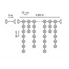 Lampki kurtyna sople 100 LED + dodatkowe gniazdo zimna barwa 4,8m zewnętrzne 13-552 BULINEX