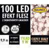 Lampki choinkowe ciepła barwa + FLASH dodatkowe gniazdo 100LED 10m zewnętrzne 13-135 BULINEX