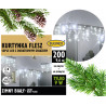 Lampki kurtyna sople 200 LED + FLASH zimna barwa dodatkowe gniazdo 9,6m 13-582 zewnętrzne BULINEX