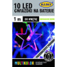 Lampki ozdobne GWAZDKI 10 LED multikolor na baterie 2xAA 10-012 wewnętrzne BULINEX