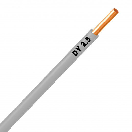Przewód DY 2,5 szary