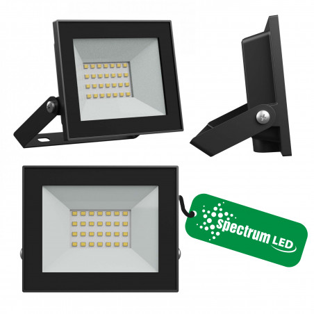 Naświetlacz NOCTIS LUX-4 LED 20W neutralna barwa NW czarny 116x92x24mm SPECTRUM LED