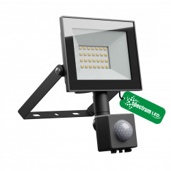 Naświetlacz NOCTIS LUX-4 LED 20W neutralna barwa NW czarny + PIR 116x174x53 SPECTRUM LED