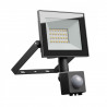 Naświetlacz NOCTIS LUX-4 LED 20W zimna barwa CW czarny + PIR 116x174x53 SPECTRUM LED