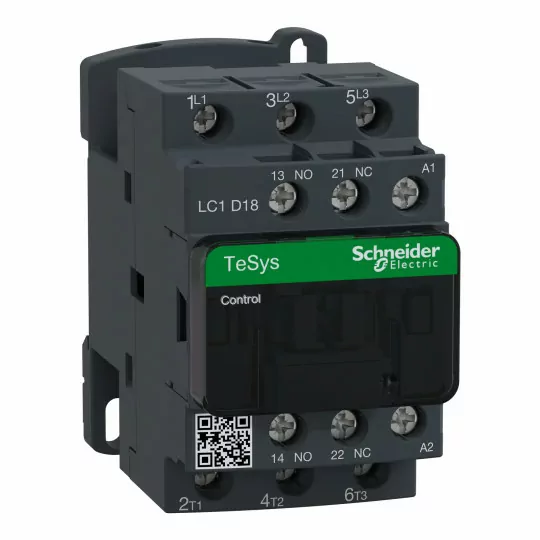 Stycznik mocy TeSys D AC3 18A 3P 1NO 1NC cewka 230VAC LC1D18P7 SCHNEIDER