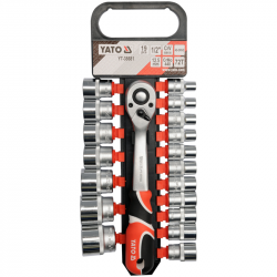 Set of ratchet sockets. 1/2" kpl.19pcs YT-3868 YATO