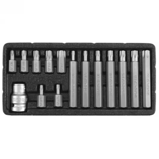 Końcówki wkrętakowe TORX security zestaw 15 części YT-0417 YATO