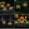 Lampa solarna ogrodowa dekoracyjna LED LOTUS Dmuchawiec Fajerwerki RGB LUMSOL1042 LUMILED