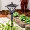 Lampa solarna ogrodowa LED RIBES Latarnia zewnętrzna 150cm WW LUMSOL1035 LUMILED