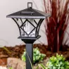 Lampa solarna ogrodowa LED RIBES Latarnia zewnętrzna 150cm WW LUMSOL1035 LUMILED