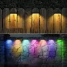 Lampa solarna ogrodowa LED kinkiet ścienny elewacyjny 3000K + RGB KEOS LUMSOL3005 LUMILED