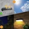 Lampa solarna ogrodowa LED kinkiet ścienny elewacyjny 3000K + RGB KEOS LUMSOL3005 LUMILED