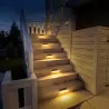 Lampa solarna ogrodowa LED kinkiet ścienny elewacyjny 3000K + RGB KEOS LUMSOL3005 LUMILED