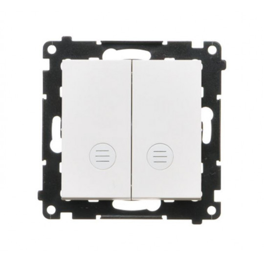 Simon55 Łącznik świecznikowy z podświetleniem LED do wersji IP20, 10AX biały TW5L2.01/111