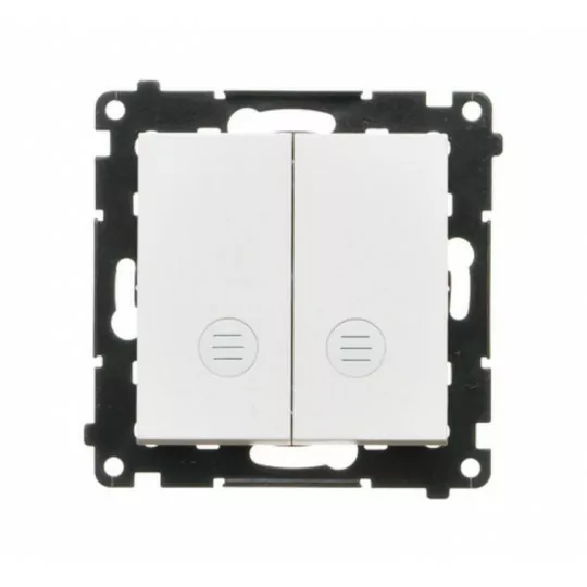 Simon55 Łącznik świecznikowy z podświetleniem LED do wersji IP20, 10AX biały TW5L2.01/111