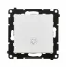 Simon55 Przycisk &#34;dzwonek&#34; z podświetleniem LED (moduł) 10AX TD1L.01/111 biały