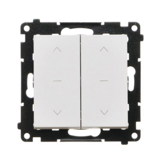 Simon55 Łącznik żaluzjowy podwójny trójpozycyjny (1-0-2) 10A szybkozłącza TZW2.01.111 biały