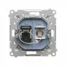 Simon55 Gniazdo antenowe typu „F” + komputerowe RJ45 kat.6 TASFRJ45.01/111 biały mat