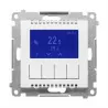 Simon55 Regulator temperatury z wyświetlaczem termostat (czujnik wewnętrzny lub sonda) TETD1A.01/111 biały